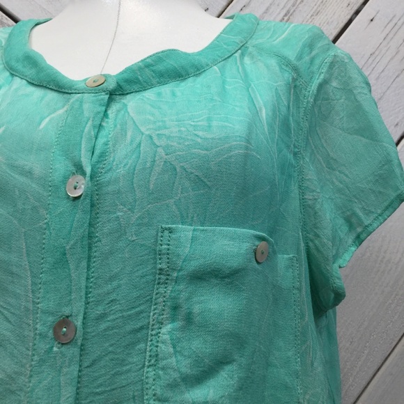 We The Free Mint Button Down Blouse - Picture 5 of 6